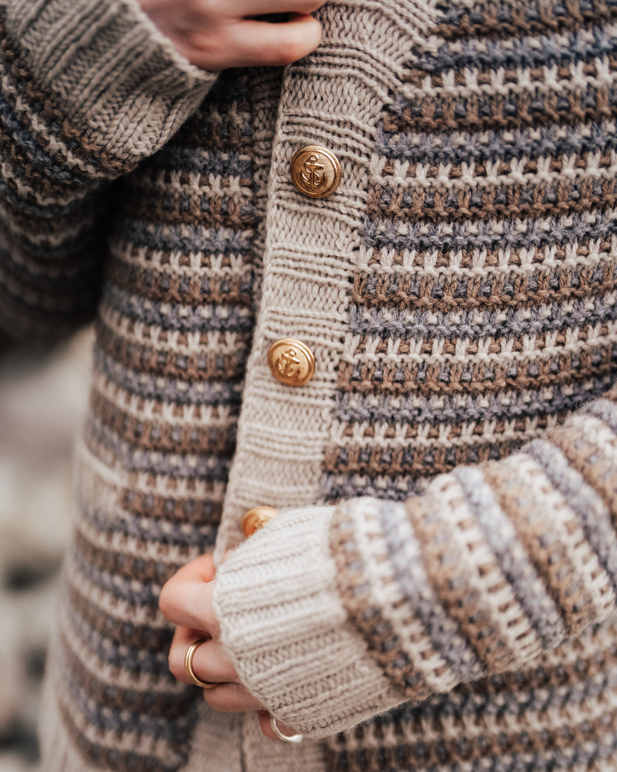 Irish Moss Stitch Cardigan Knitting Pattern, Easy Cardigan Pattern