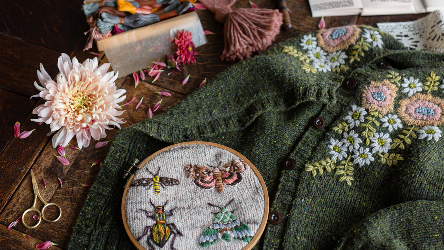 Project Previews for Embroidery on Knits Laine Publishing